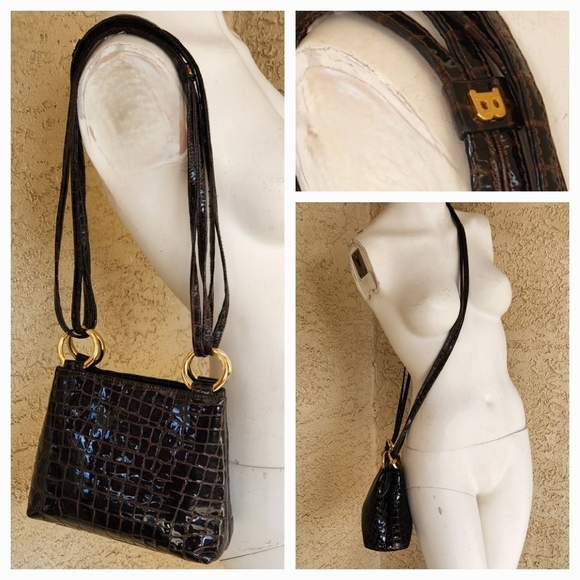 VINTAGE‎ BALLY LEATHER CONVERTIBLE BAG - Picture 1 of 10